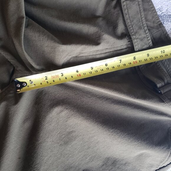 MEC Olive Army Green Wide Leg Outdoor Performance Pants w Drawstring Ankle - Picture 3 of 15